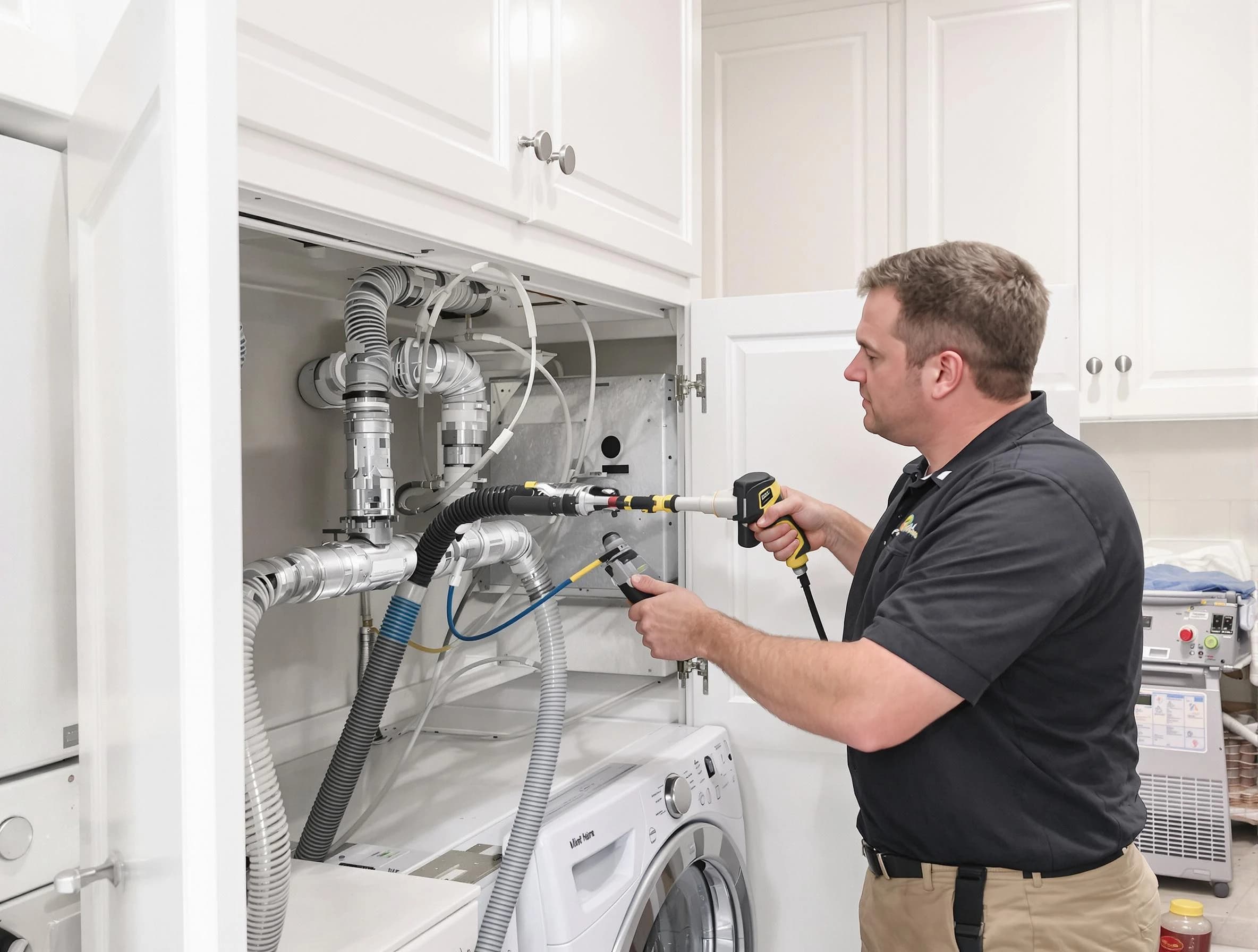 Grayson Valley Dryer Vent Cleaning professional removing severe blockage from a clogged dryer vent in Grayson Valley