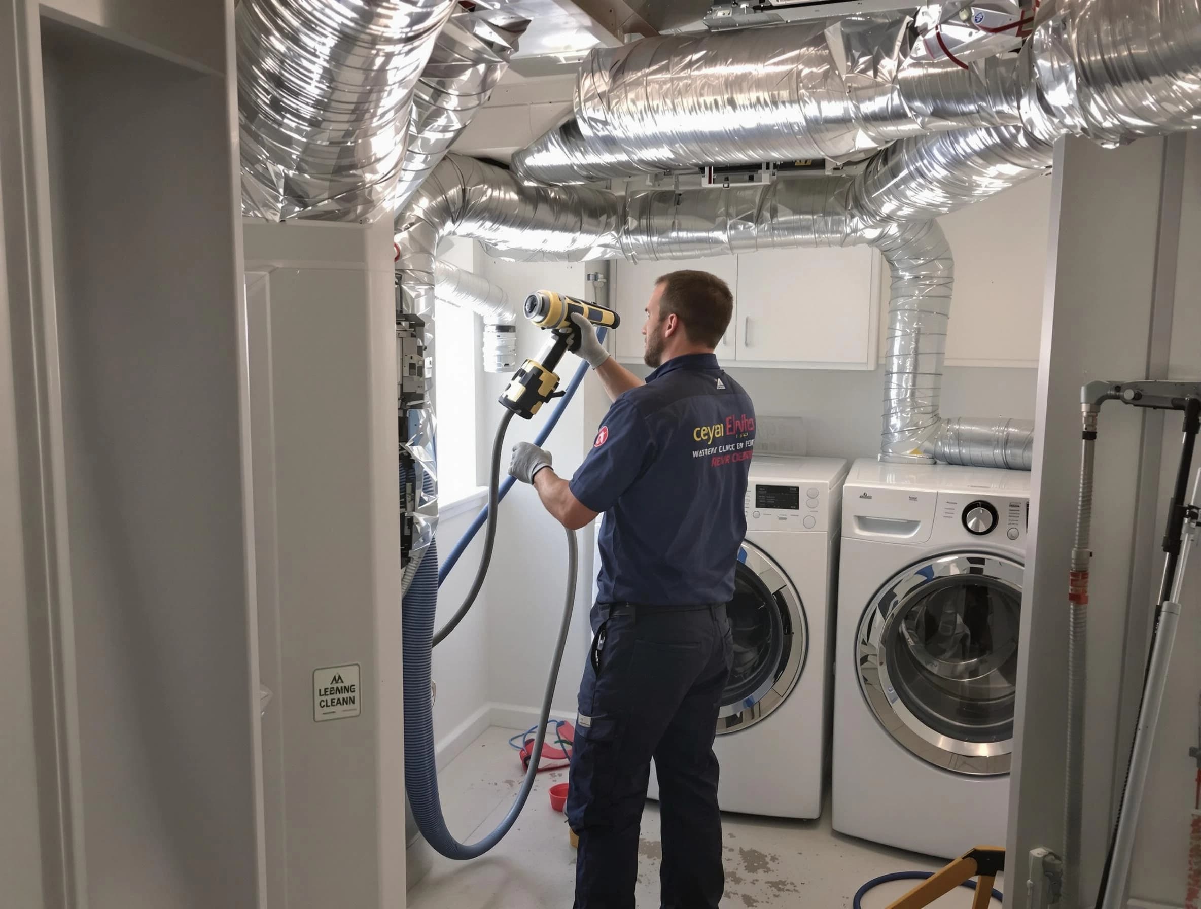Grayson Valley Dryer Vent Cleaning specialist using advanced equipment for thorough duct cleaning in Grayson Valley